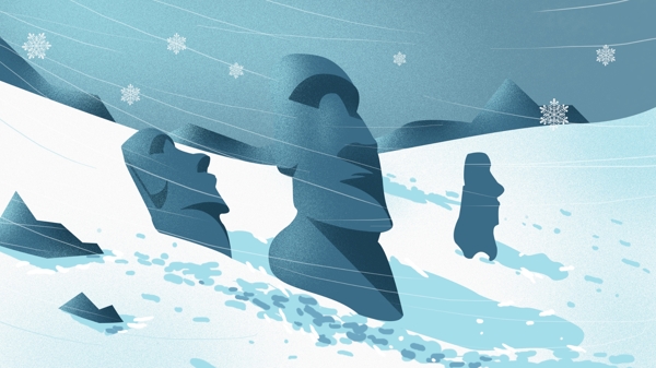 夢(mèng)幻唯美雪地雪景插畫(huà)背景設(shè)計(jì)