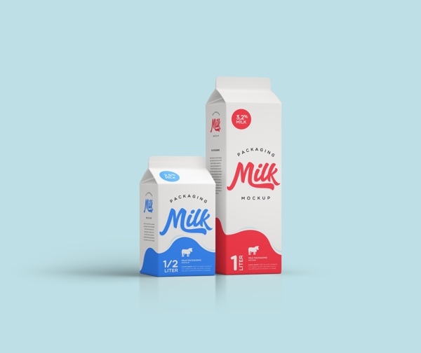 牛奶包装盒样机