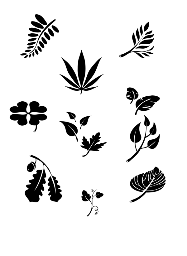 ps各類樹葉植物免扣元素合集可商用