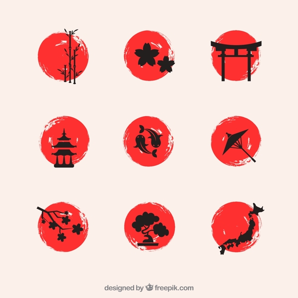 日本元素图标图片