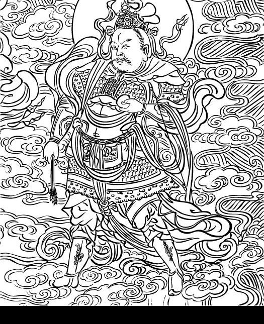 敦煌壁畫(huà)持弓箭金剛圖片