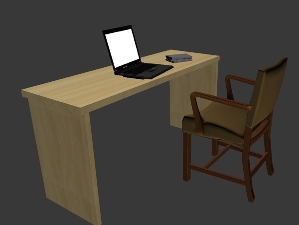 书桌椅模型图片