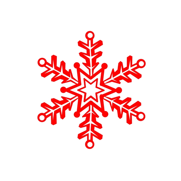 多边形雪花素材矢量冬天装饰图案