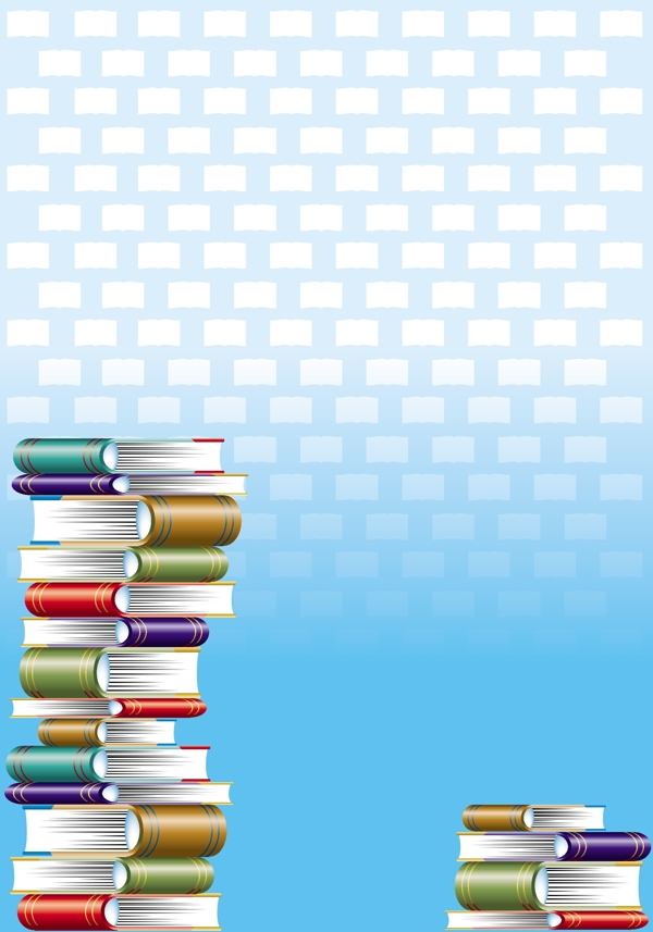 多彩書本背景