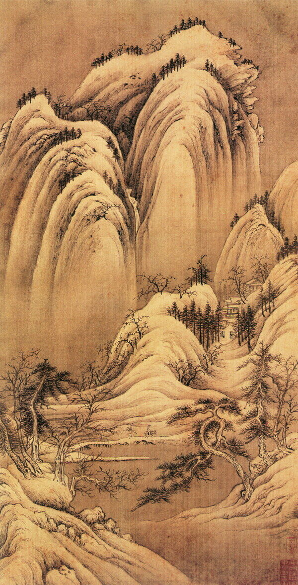 小中現(xiàn)大冊(cè)山水畫(huà)中國(guó)古畫(huà)0800