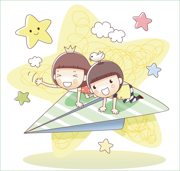 卡通兒童插畫矢量EPS593