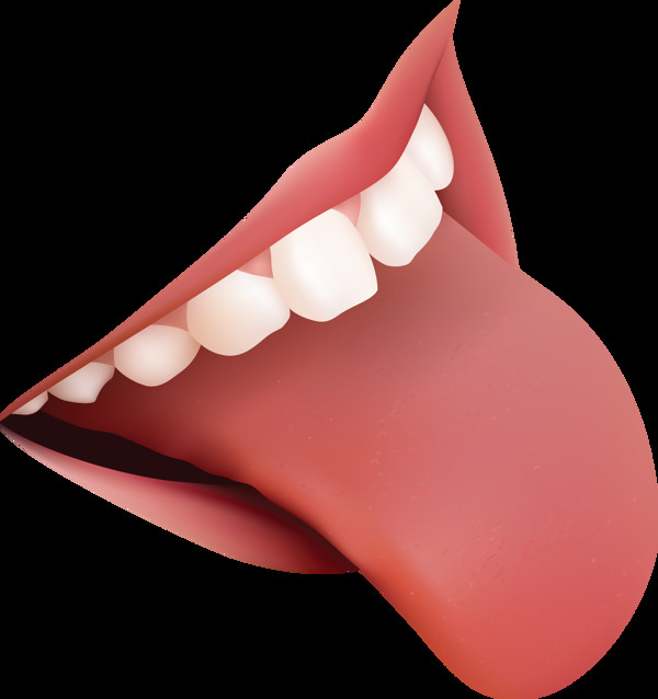 舌头牙齿免抠png透明图层素材