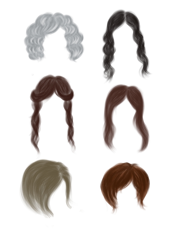 头发素材头发发型女性发型元素