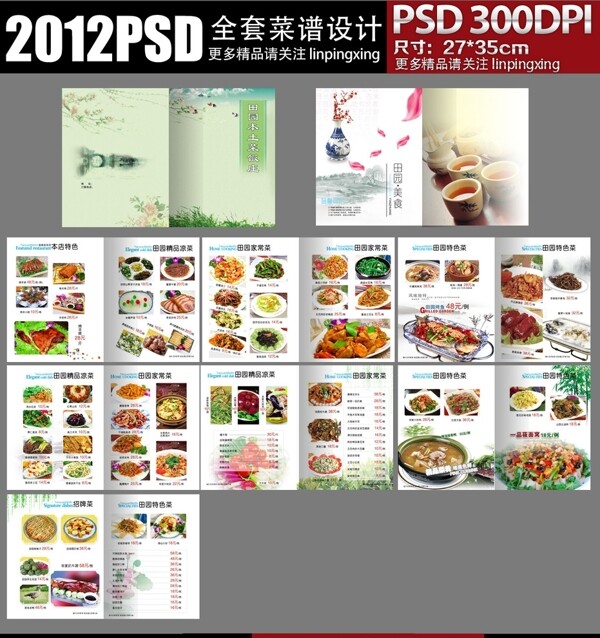 2012最新高档精美菜谱设计模板