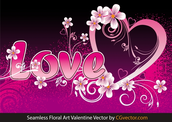 無(wú)縫花藝ValentineVector
