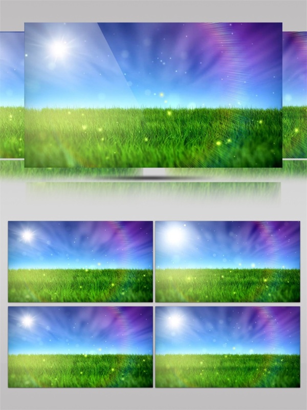 紫色光束草原视频素材