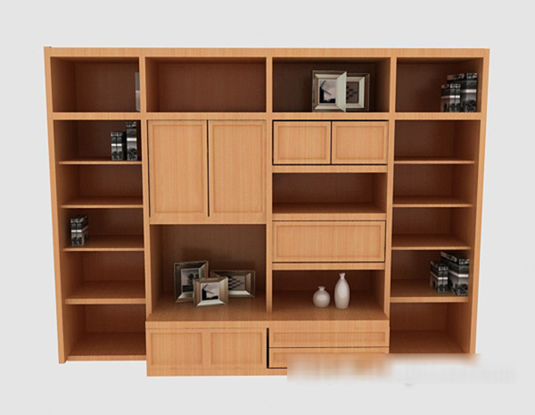 木質(zhì)簡(jiǎn)單展示柜3d模型下載