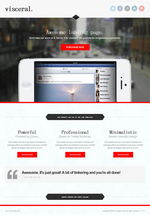 公司html5模板