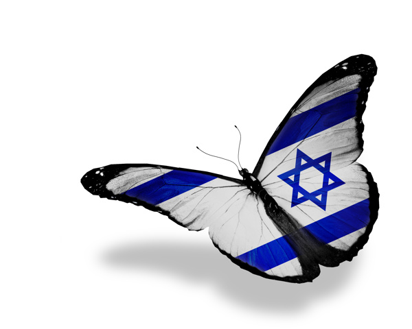 以色列国旗蝴蝶图片