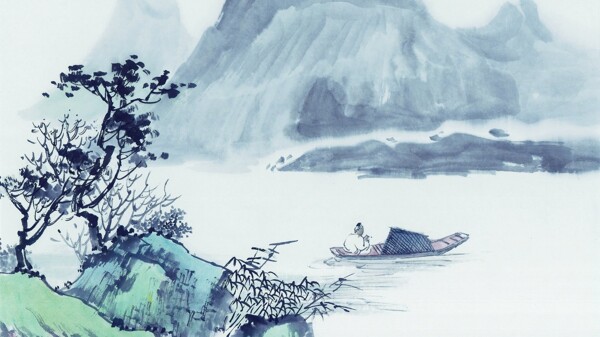 水墨山水背景