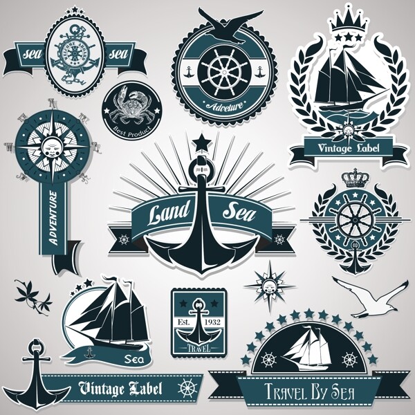 海洋徽章logo圖片