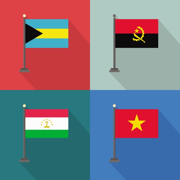 巴哈马塔吉克斯坦安哥拉越南国旗