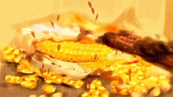 水彩秋季主题背景素材