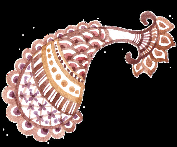 碧白海螺透明装饰素材