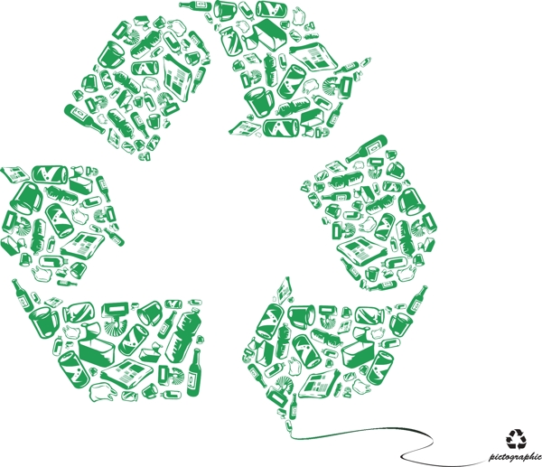 废物循环利用标志图片