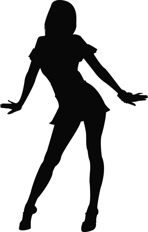 女人剪影矢量