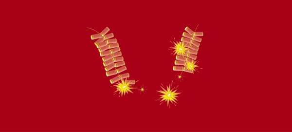 節(jié)日喜慶鞭炮矢量圖
