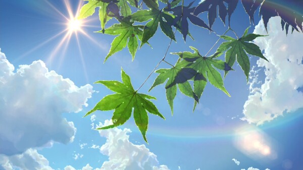 晴空的夏日天空