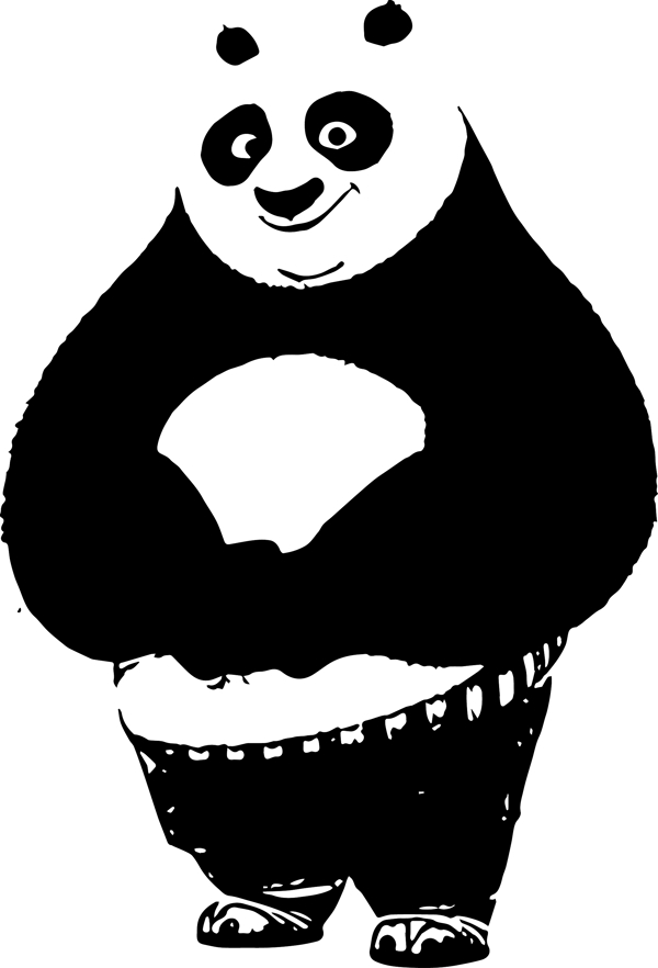 黑色功夫熊貓圖片