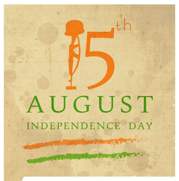 印度独立日怀旧海报图片