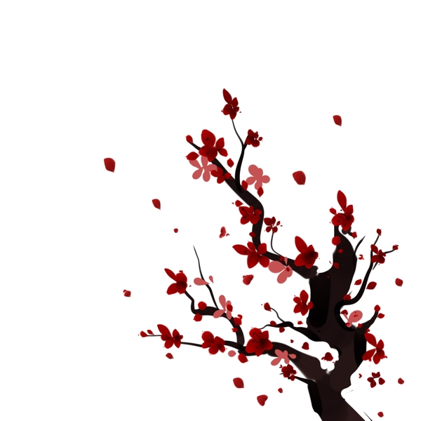 中國風冬季梅花古風元素