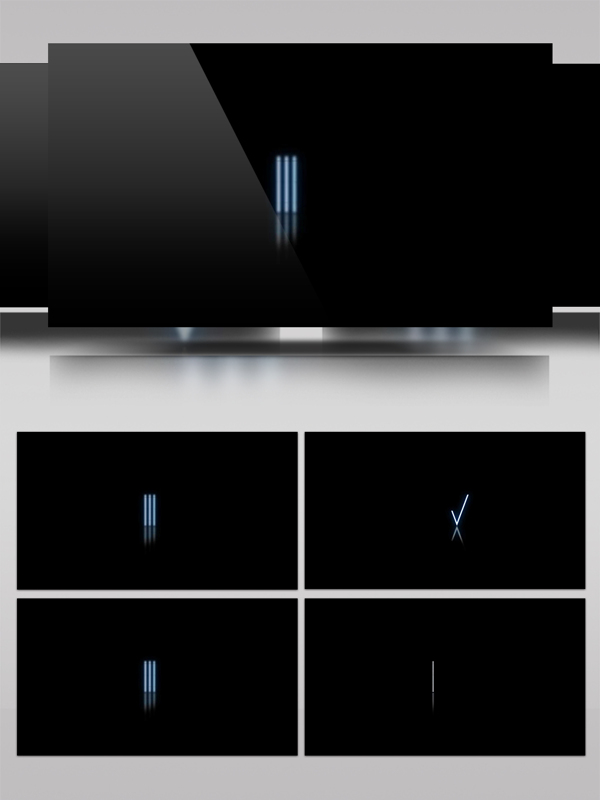 黑色平面蓝色线条简单视频素材