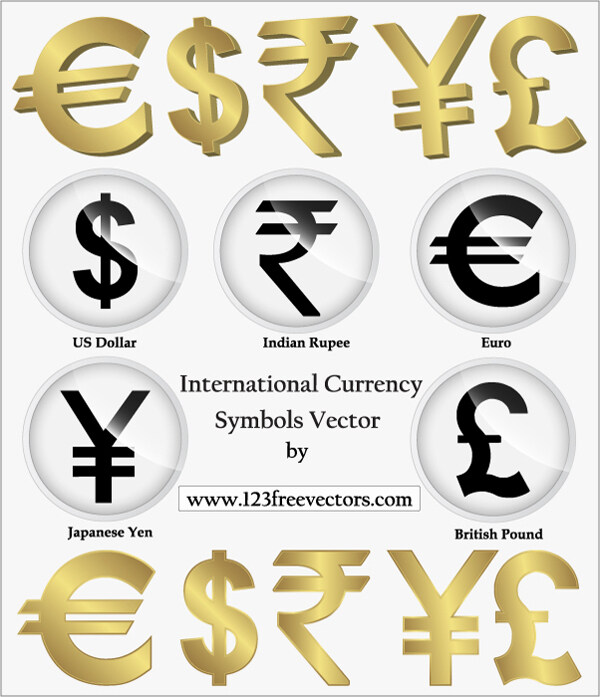 国际货币符号向量