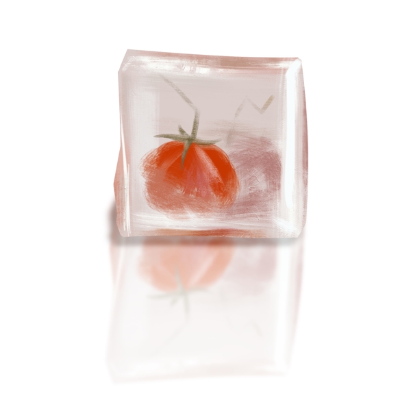 创意透明西红柿冰块