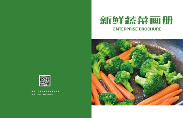 简约绿色新鲜蔬菜画册