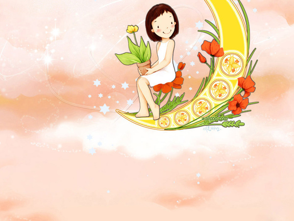 位圖人物卡通人物少女色彩免費素材