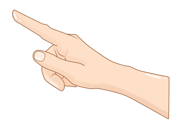 大拇指食指手势插画