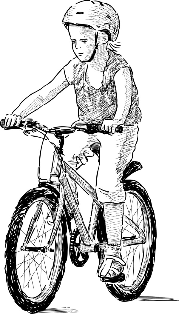 騎自行車(chē)的兒童