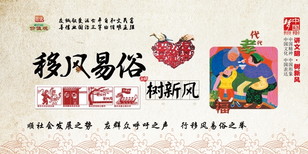 價(jià)值觀展板素材