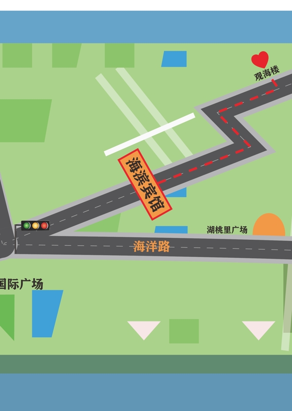 湛江海滨宾馆指引路线图片