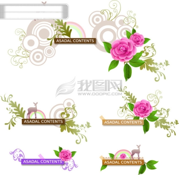 AI源文件矢量圖片圖案邊框分層圖片邊框線條美麗點(diǎn)綴花紋底紋圓圈日韓盛典艷麗花紋
