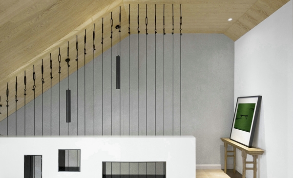 现代时尚客厅木制吊顶室内装修效果图
