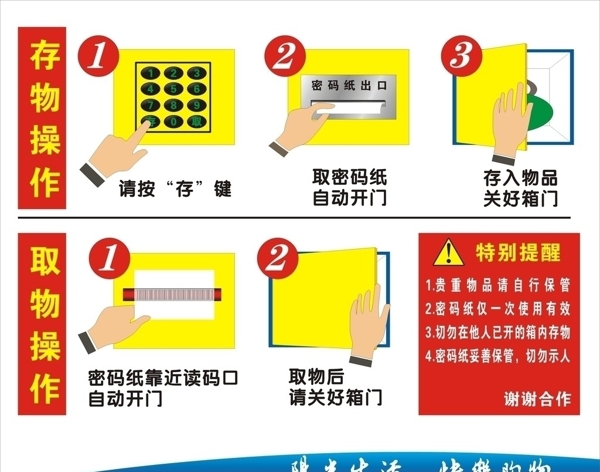 存包柜須知圖片