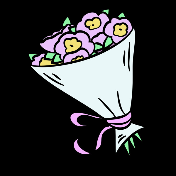 卡通花束