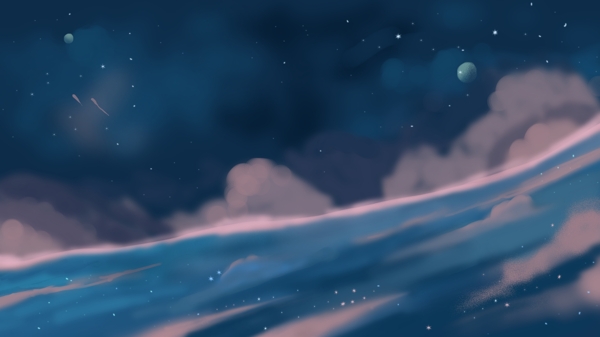 星空海洋背景素材