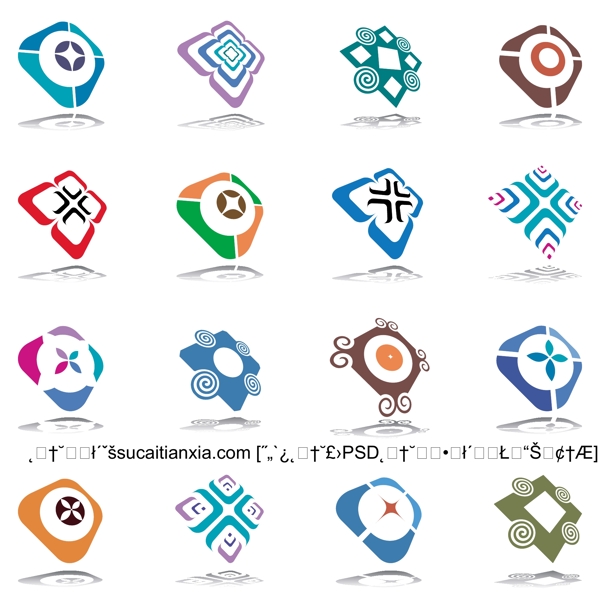 精美立體LOGO標(biāo)志矢量素材EPS