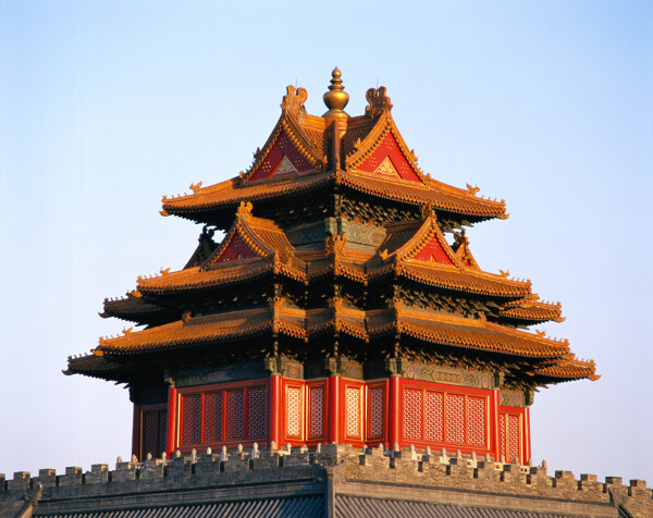 中国古建筑故宫角楼图片