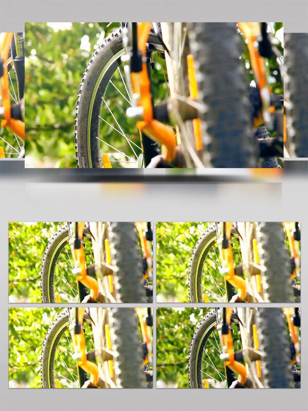 自行车静态摆放车子架构细节变焦拍摄