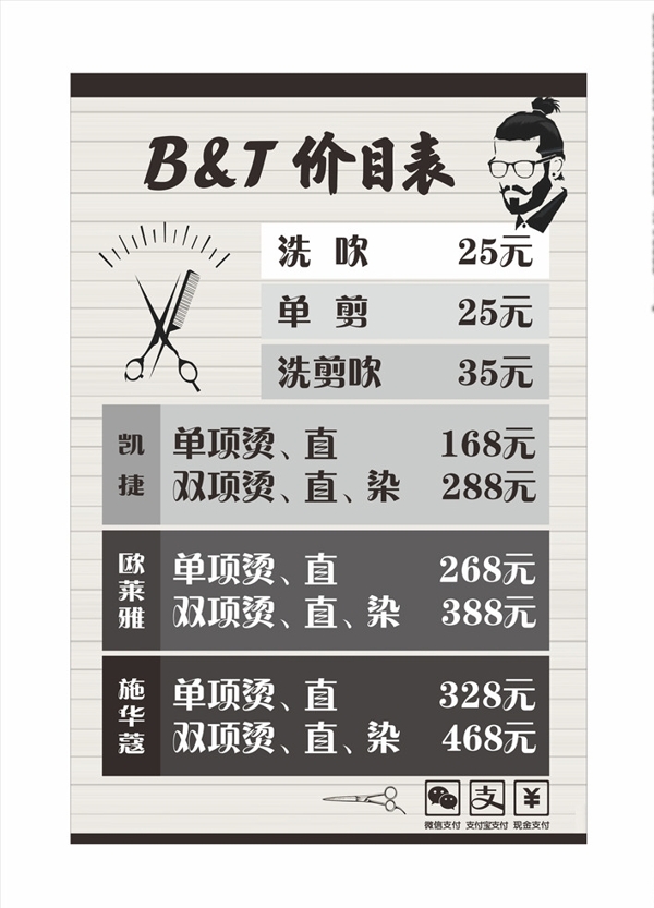 價目表