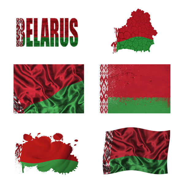 白俄罗斯国旗地图