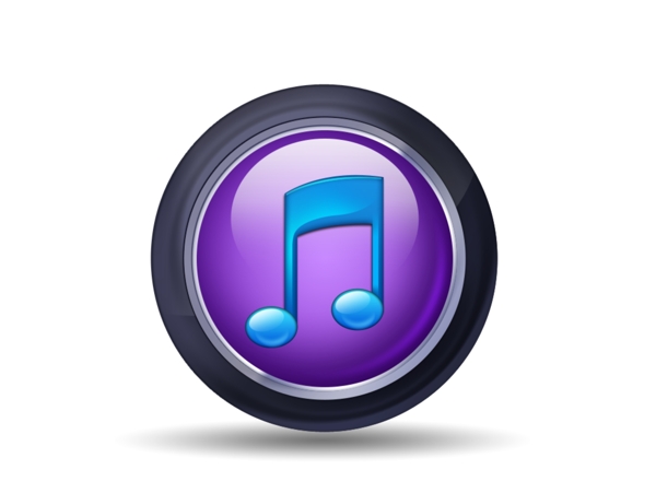 圆形紫色音乐icon图标设计